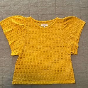 Madewell Texture & Thread collab. Size medium. Color mustard. Fit true to size.